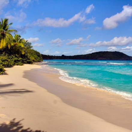 a sandy beach next to the water