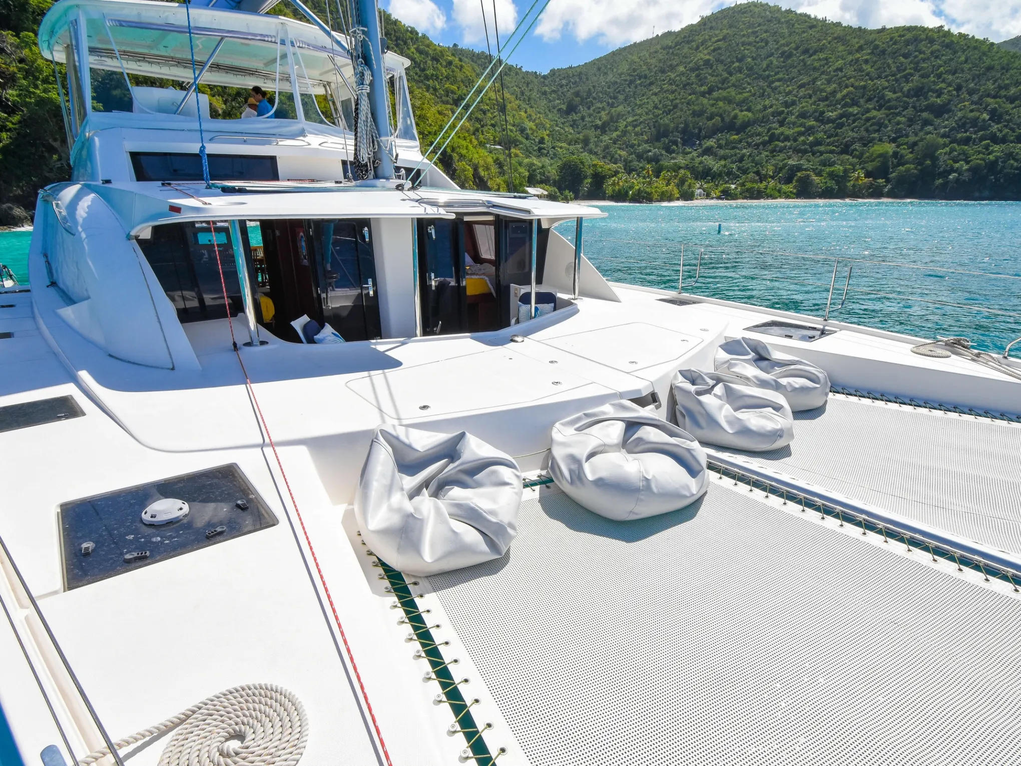 a boat sitting on top of a mountain