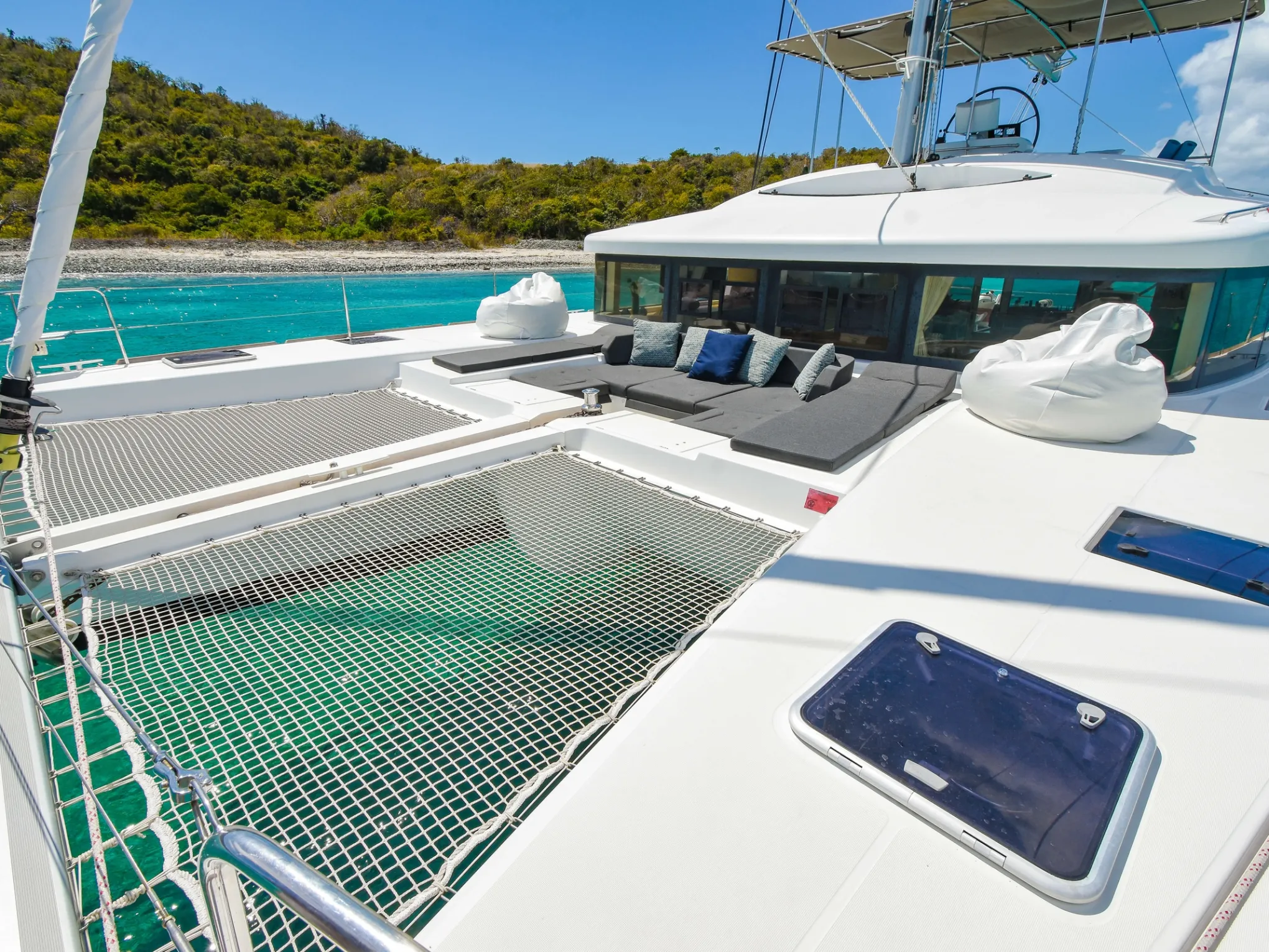 a boat parked on the side of a fence