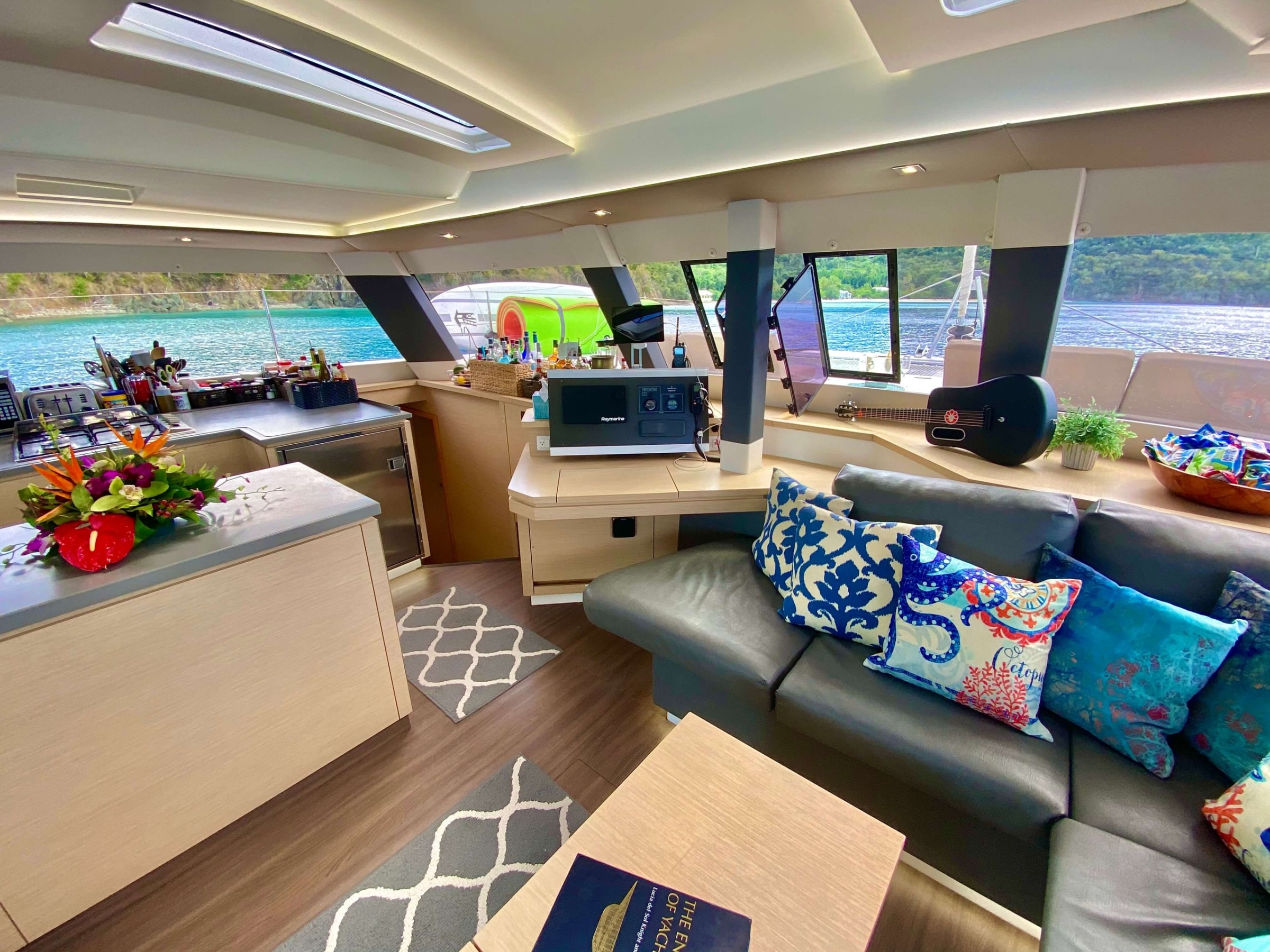 a room filled with furniture and a table