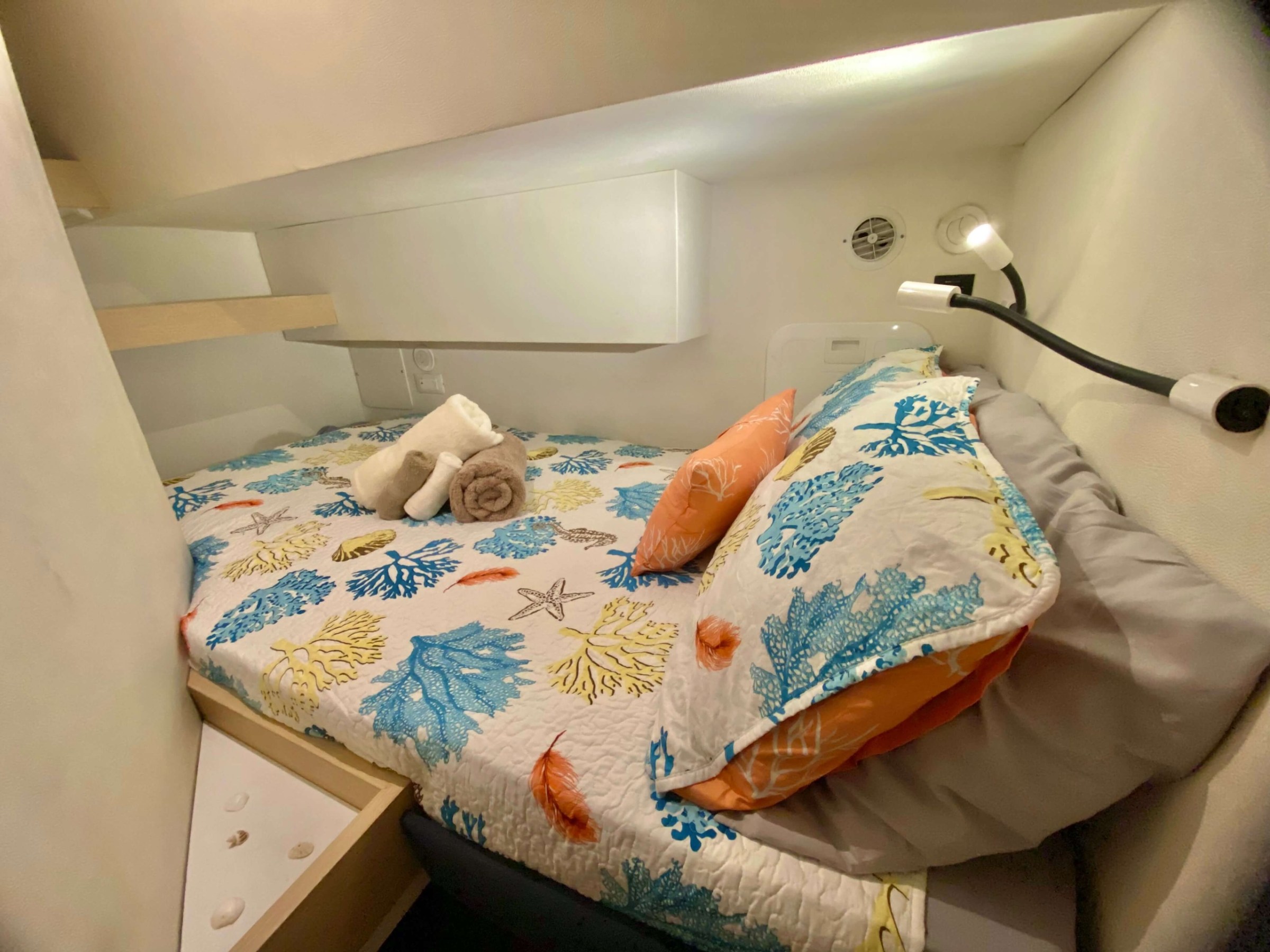 a person sitting on a bed