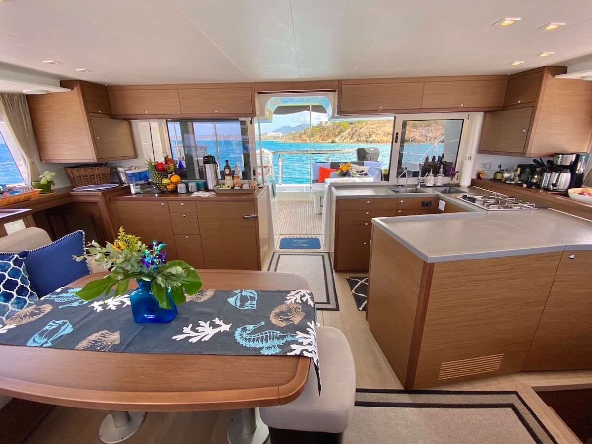 a room filled with furniture and a table