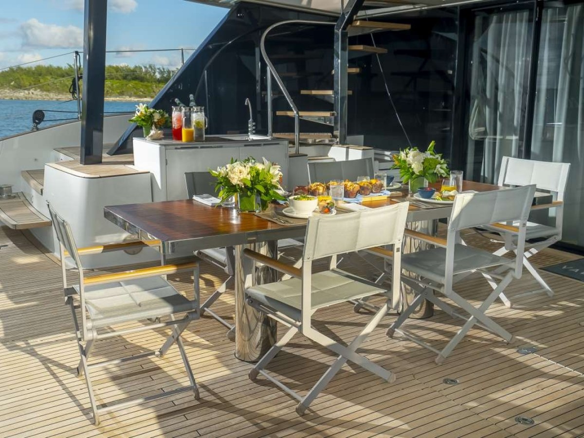 a chair sitting in front of a building