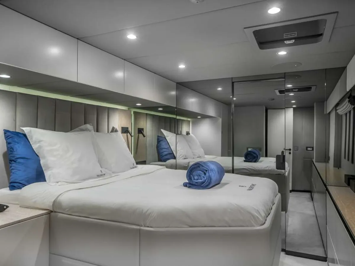 a large bed in a room