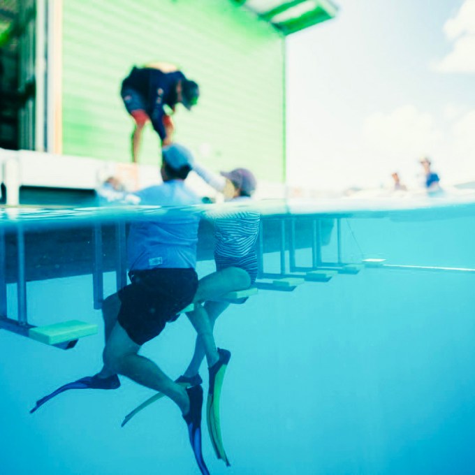 a person jumping in the air