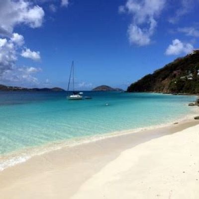 a sandy beach next to a body of water