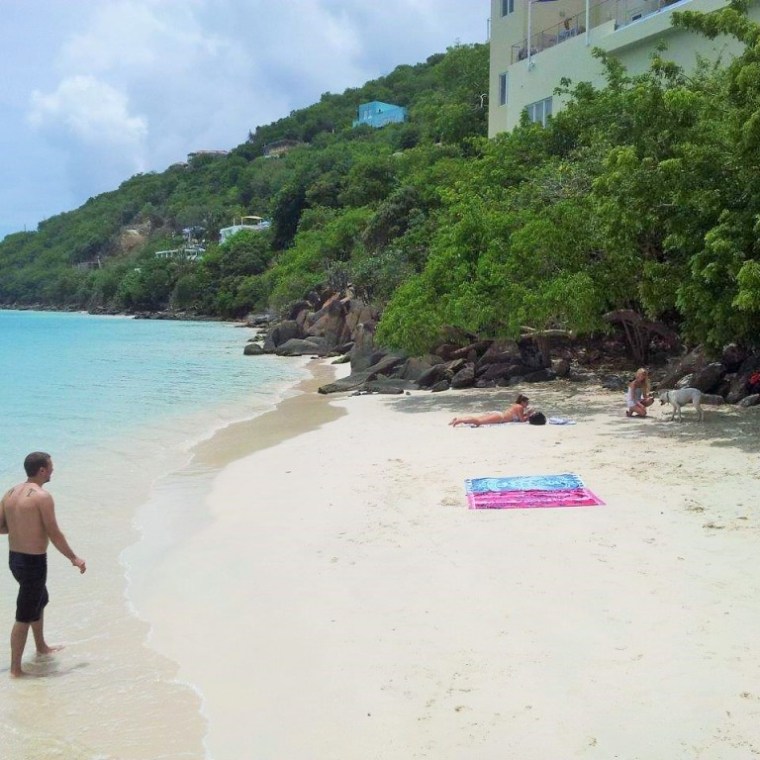 a man standing on a beach
