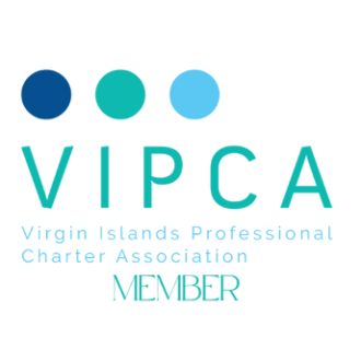 VIPCA logo with three blue dots and text: Virgin Islands Professional Charter Association MEMBER